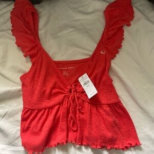 American Eagle Pink/Red crop top